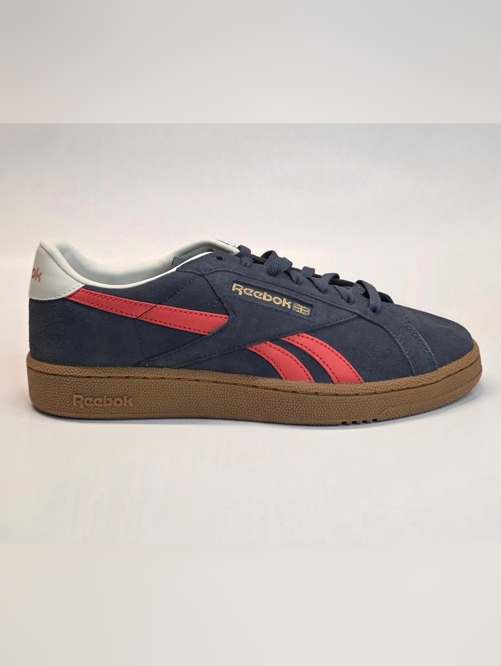 New Reebok Club C Grounds UK Shoes Dark  Blue Dynamic Red Men's Sizes 9.5 & 10